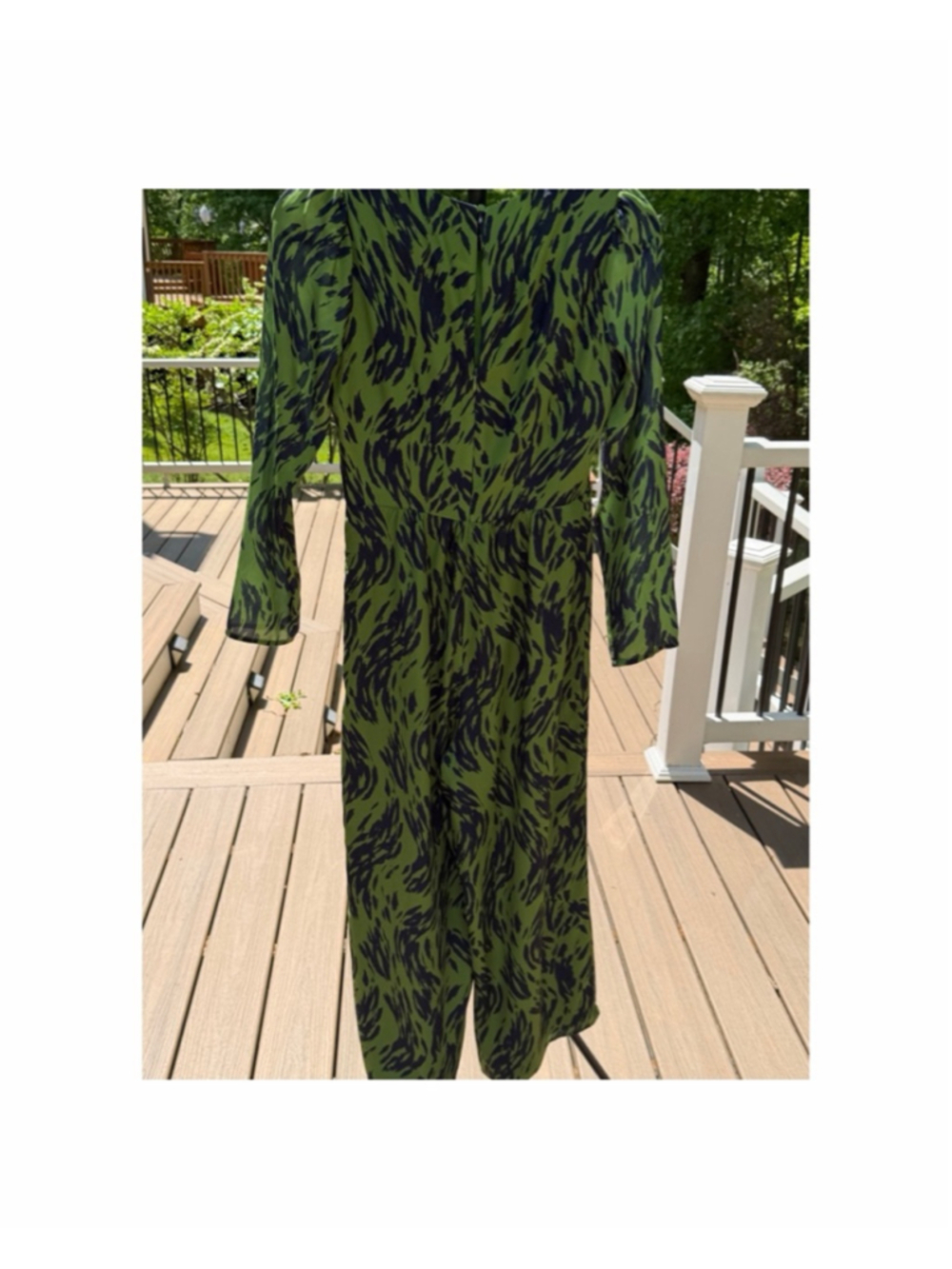 Ali & Jay Green Navy Abstract Print Jumpsuit Size S - NWT